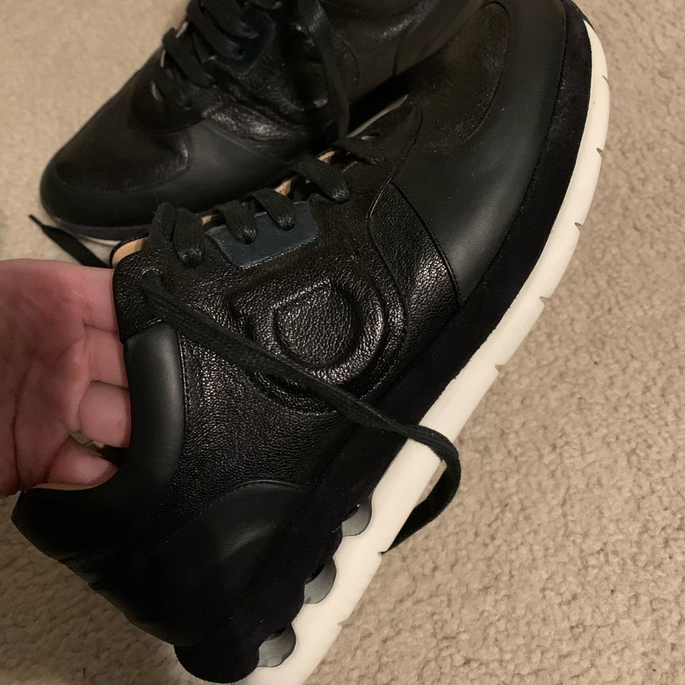 Salvatore Ferragamo Black and White Sneakers